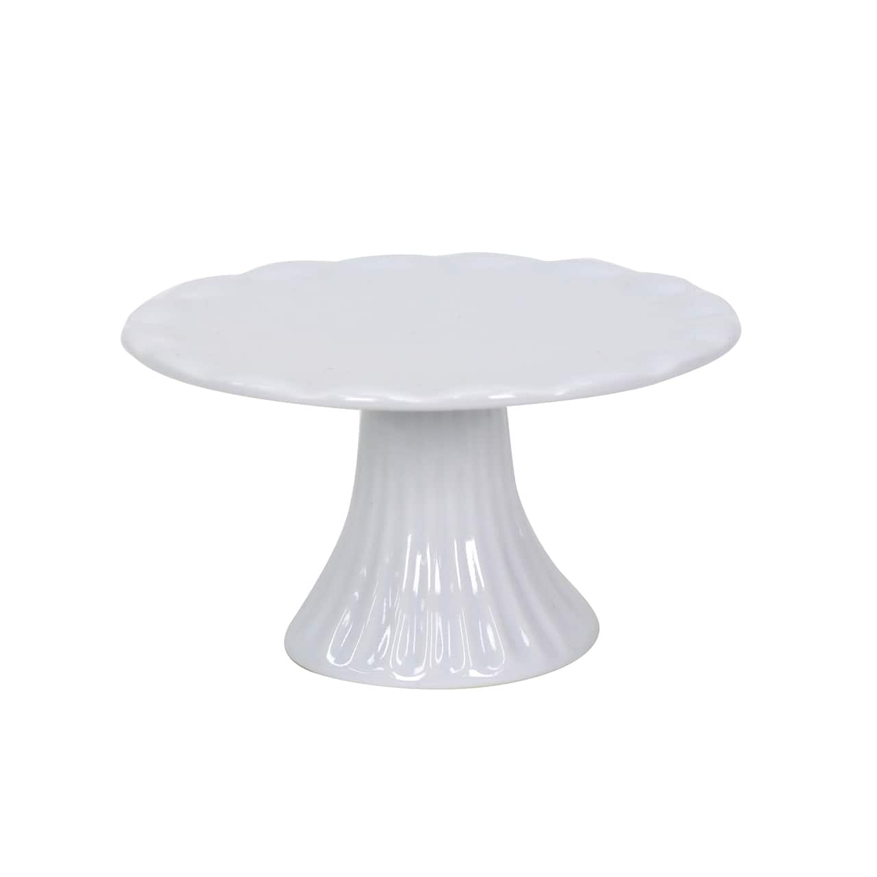 4.5" White Stoneware Cake Stand by Ashland®